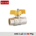 Butterfly Handle Mini Gas Ball Valve with Connector